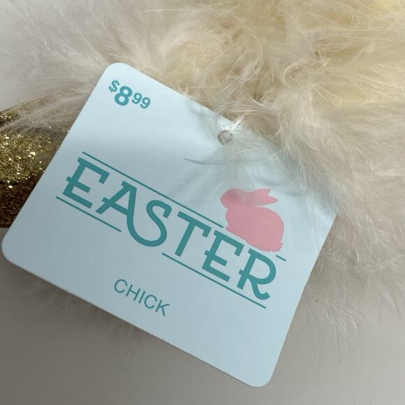 Fuzzy Chick Figurines Easter Spring Kitschy Kitsch Feathered set 3 - READ - Picture 8 of 8